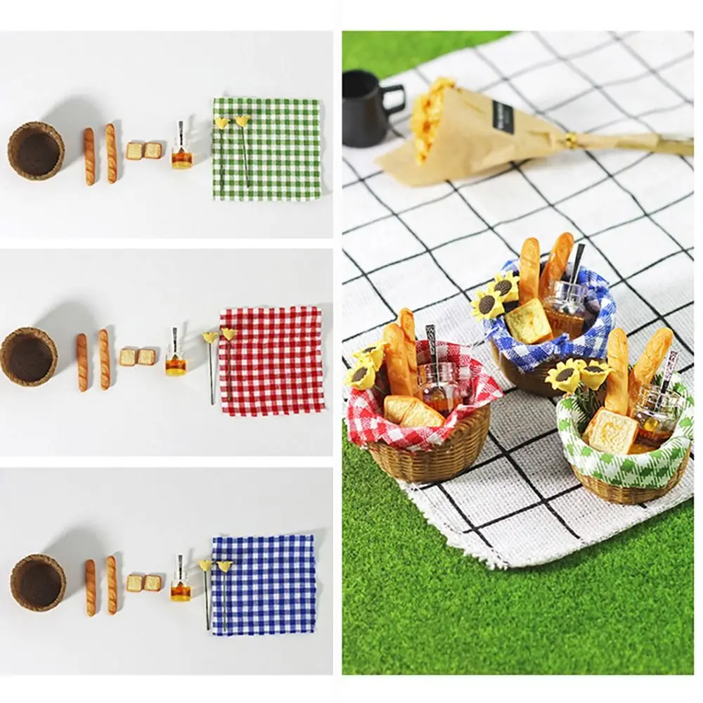Maison de jeu, ornement, outil de cuisine, modèle panier à pain Miniature, maison de poupée, Simulation de nourriture, jouets alimentaires, accessoires de poupée