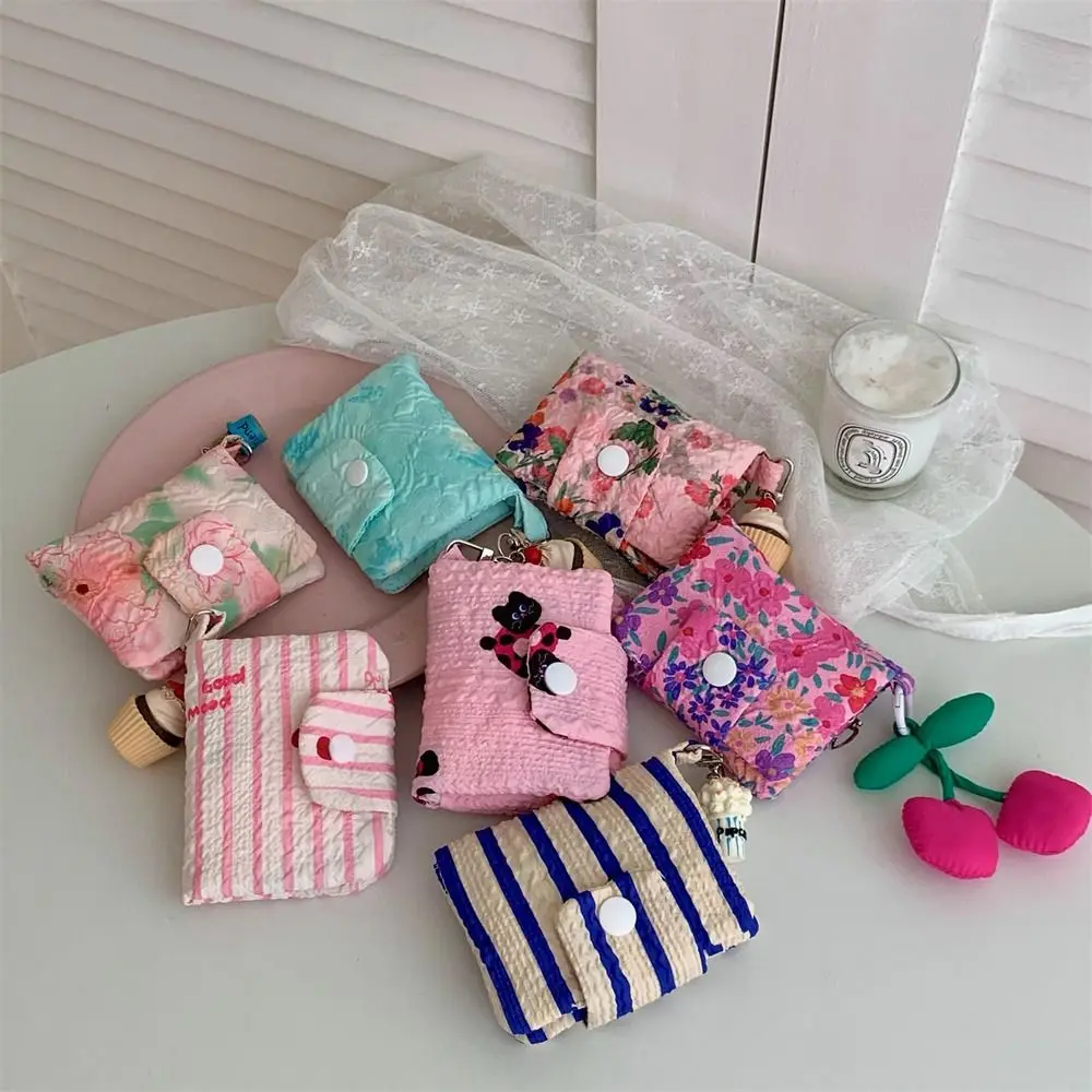 New Floral Wallet Cartoon Mini Storage Bag Cloth Coin Purse Women Girls