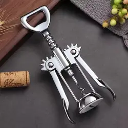 Wine Opener Stainless Steel Red Wine Opener Wing Type Metal Sommeliers Corkscrew Bottle Openers Corkscrews Wine Cork Remover
