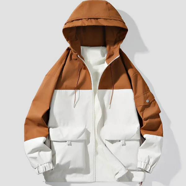 

Autumn Men Contrast Color Splicing Hiking Sweatshirt Coat Outdoor Mountaineering Windproof Jacket Climbing Jacket Hooded Y2k