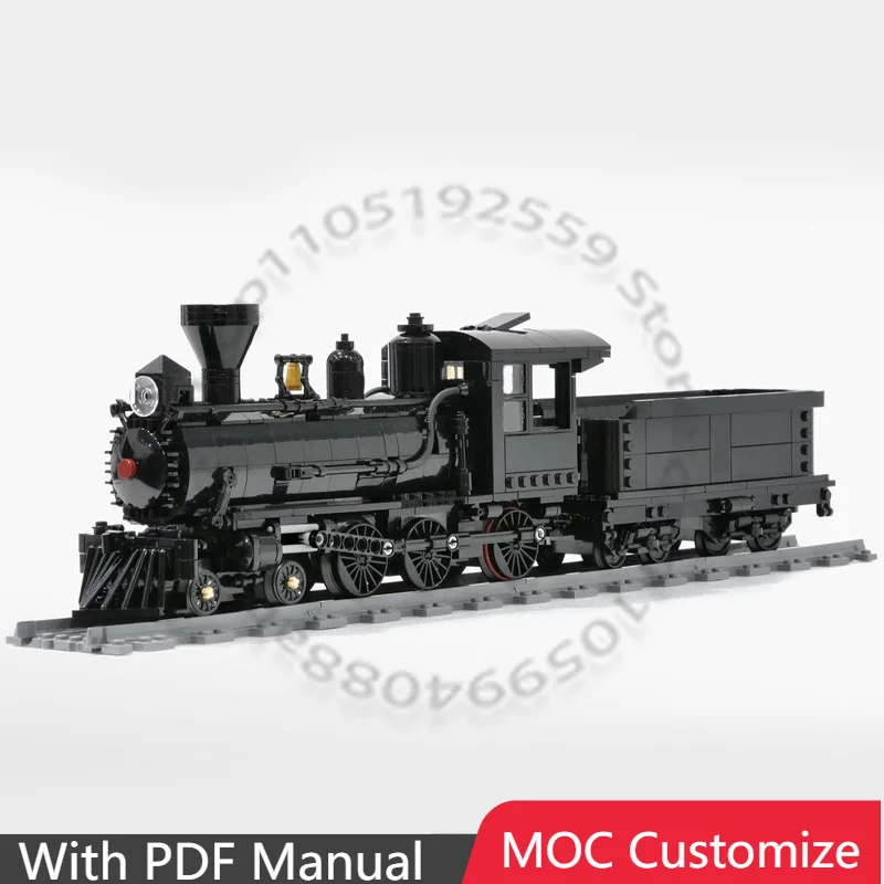 

948 PCS Speedy Sports Car Sierra Railway No. 3 Locomotive MOC Customize Modular Building Block Popular DIY Toy Christmas Gift
