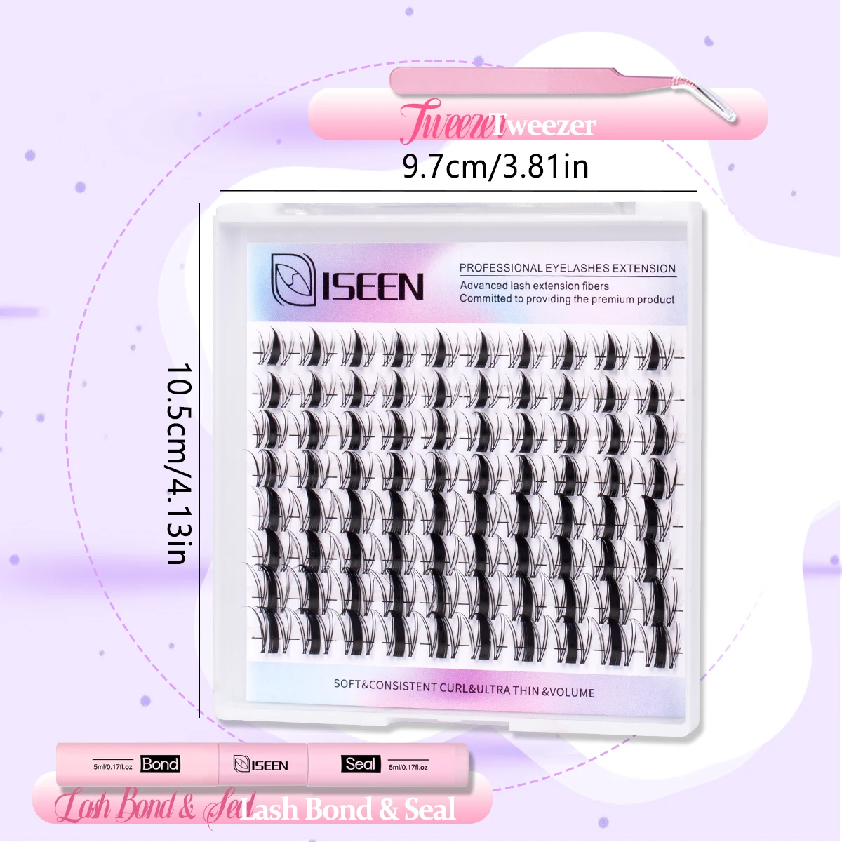 DIYまつげクラスターキット 猫目まつげ ふわふわDIYまつげエクステキット まつげ接着剤＆シーラント まつげクラスターセット メイクアップ