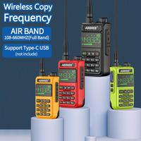 ABBREE AR-518 Air Band Full Band Wireless Copy Frequency Police Scanner Aviation Amateur Ham Two Way Radio Walkie Talkie