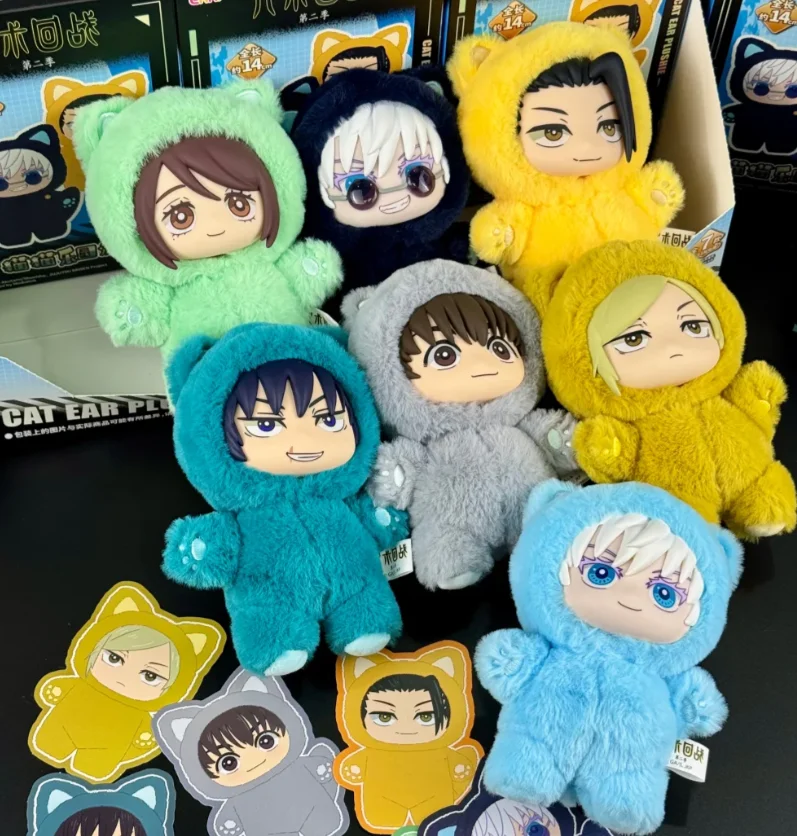 

Hot Genuine Jujutsu Kaisen Cat Ear Plushie Paradise Party Series Blind Box Vinyl doll Trendy Toy Bag Pendant Surprise Cute Gift