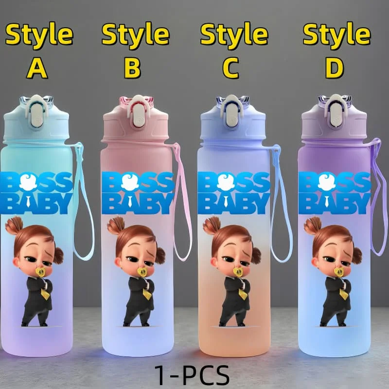 The Boss Baby Anime Character Water Cup Outdoor Sports Large Capacity Portable Drinking Bottle Children's Gift Drinking Bottle