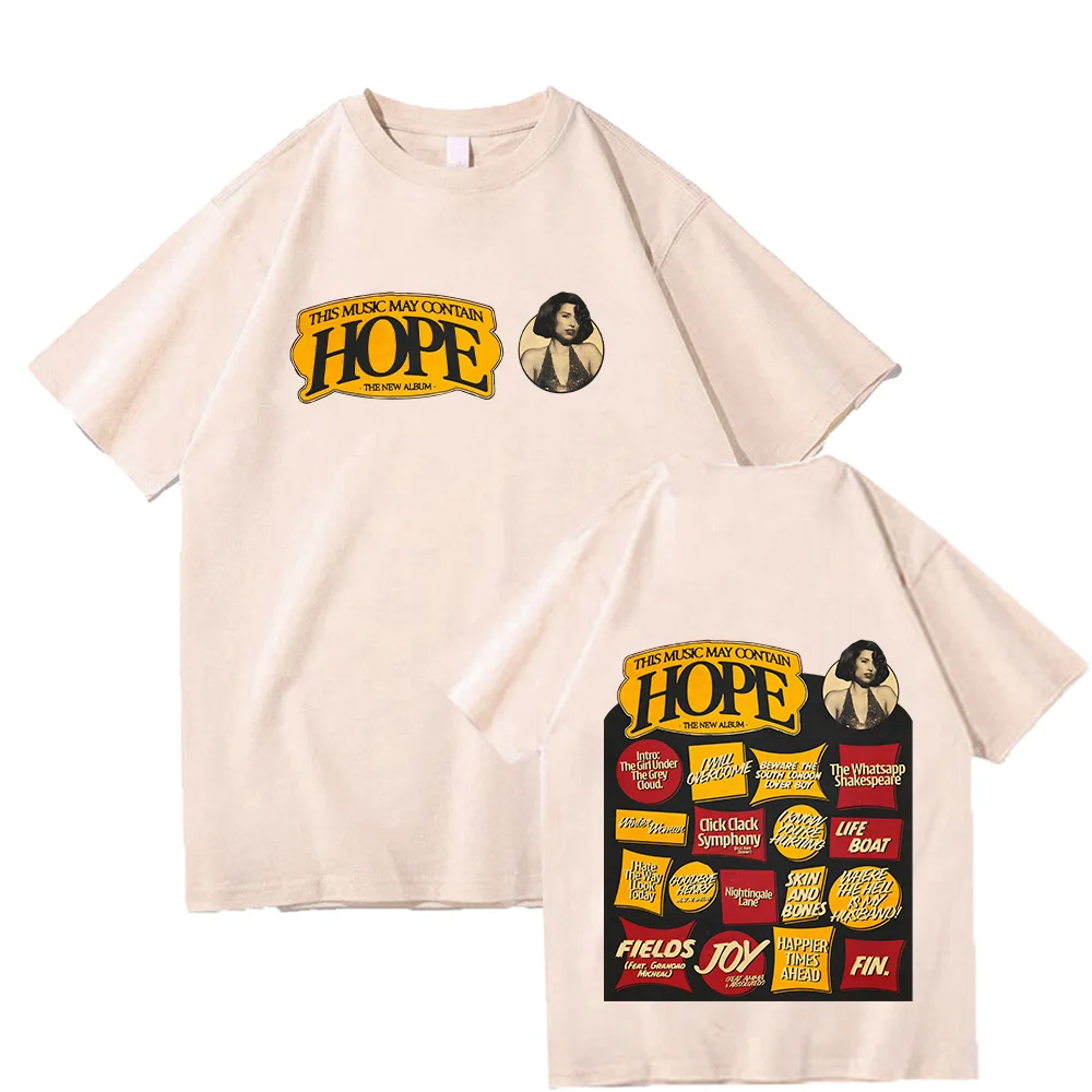 

Raye This Music May Contain Hope T-shirts Harajuku Graphic Print Clothing Fashion Cotton Comfort Tee Women Men High Quality Tops