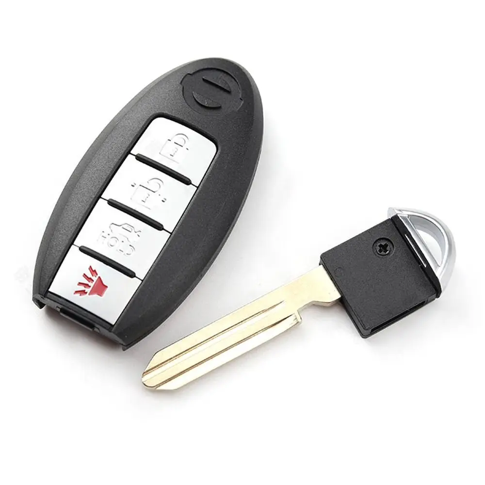 Uncut Blade Car Remote Key Shell 2/3/4 Buttons ABS Car Key Shell Black for Nissan/Altima/Maxima/Murano/Rogue/Sunny/Teana/Versa