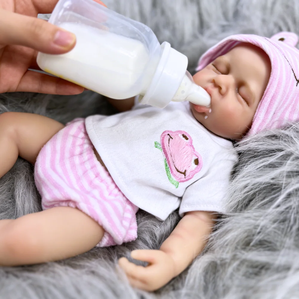 13 Inch Full Body Silicone LouLou Boy Or Girl Open Mouth Handmade Soft Touch Bebe Newborn Doll For Birthday Christmas Gifts