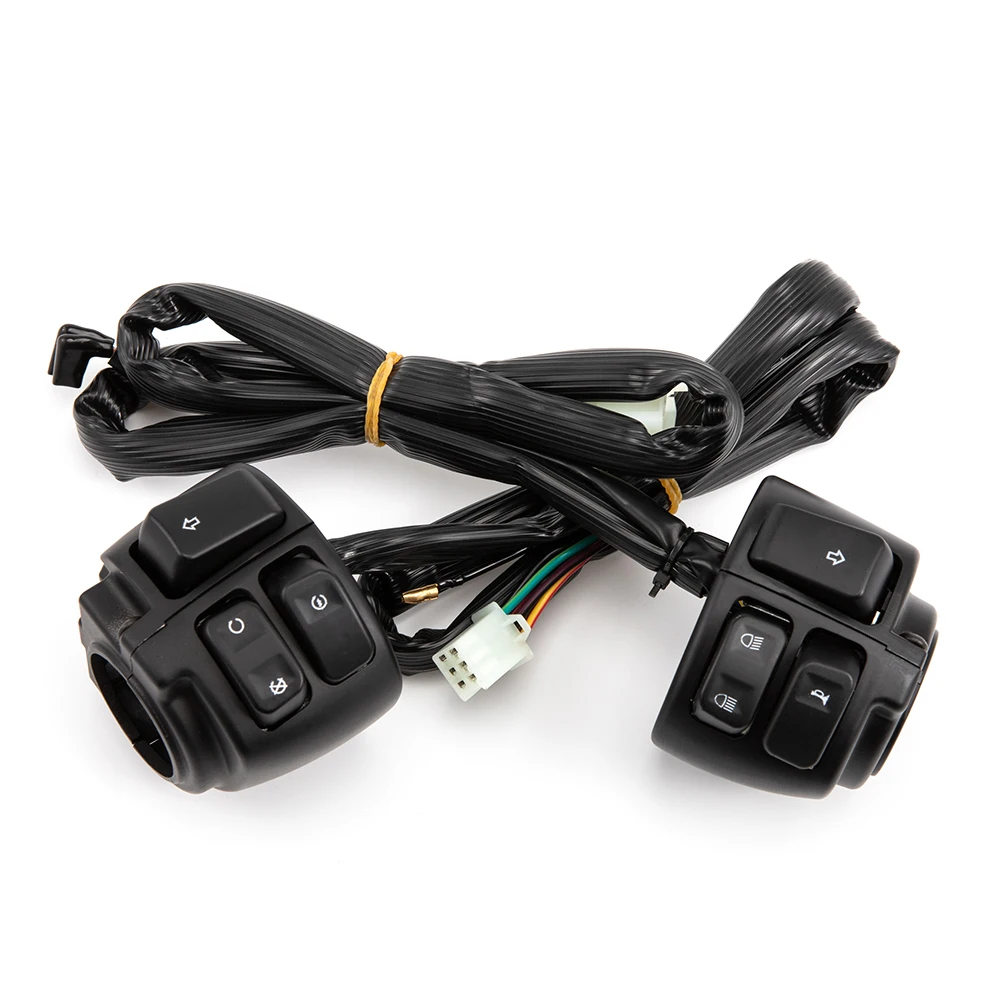 

Motorcycle 1" 25mm Handlebar Switches Button Turn Signal Control Wiring Harness For HARLEY SOFTAIL1996-2012 for DYNA SPORTSTER