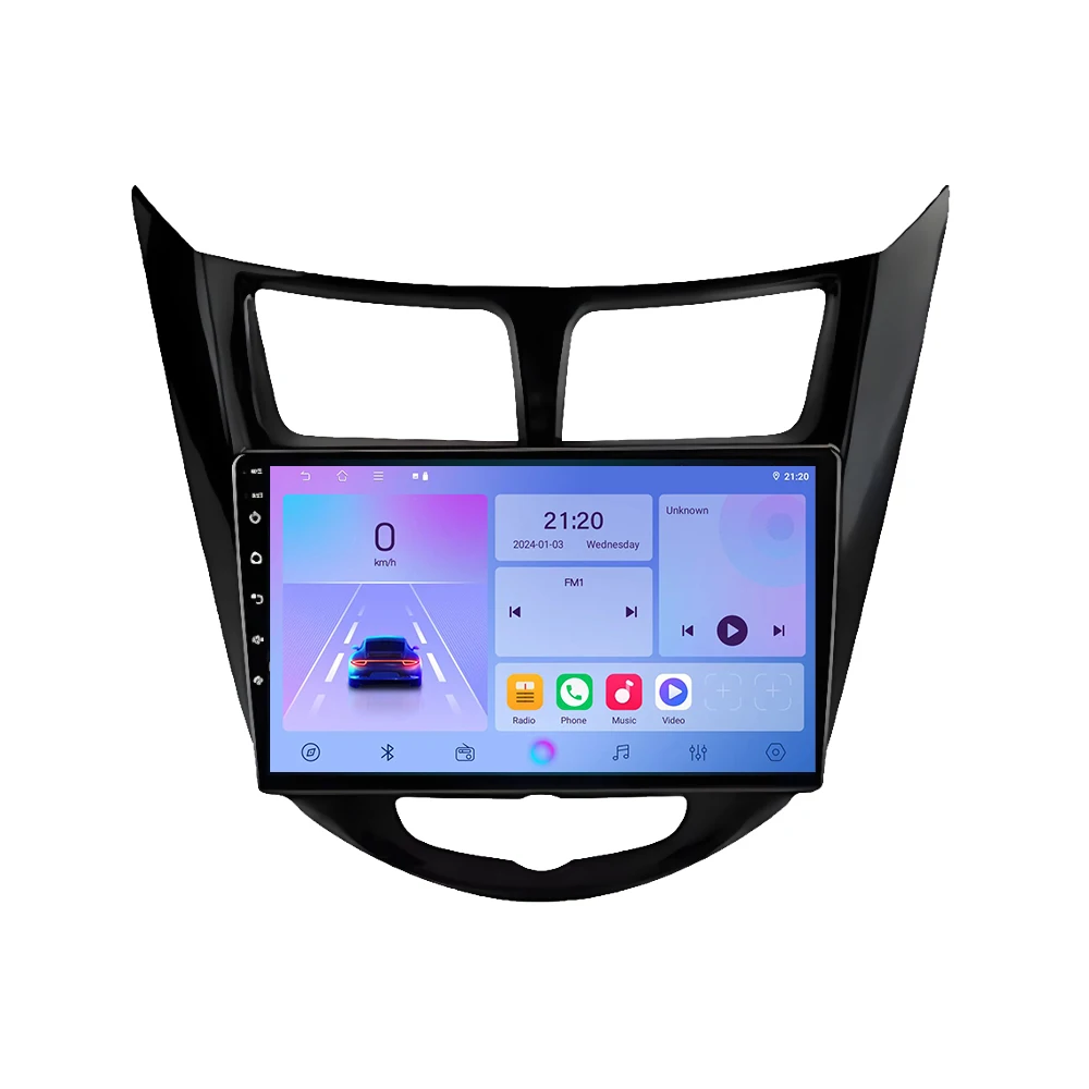 Android 16 For Hyundai Solaris Accent I25 2010 2011 2012 2013 2014 2015 2016 Car Radio GPS Navigation QLED BT Head Unit WIFI 4G