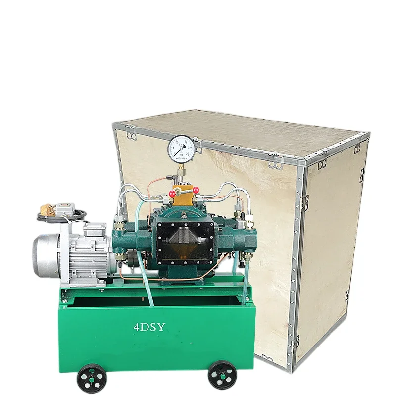مضخة اختبار الضغط الكهربائي 4DSY25-1000 كجم اختبار ضغط خط الأنابيب اضغط على أربع أسطوانات مضخة ضغط أنابيب المياه ذات الضغط العالي #4