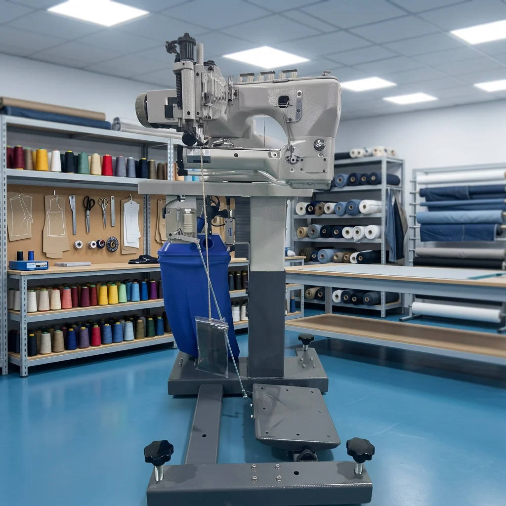 CP-35800 ND-9 Single / Double High Speed Feed Off-the Arm Double Chainstitch Lap Industrial Specialty Sewing Machine