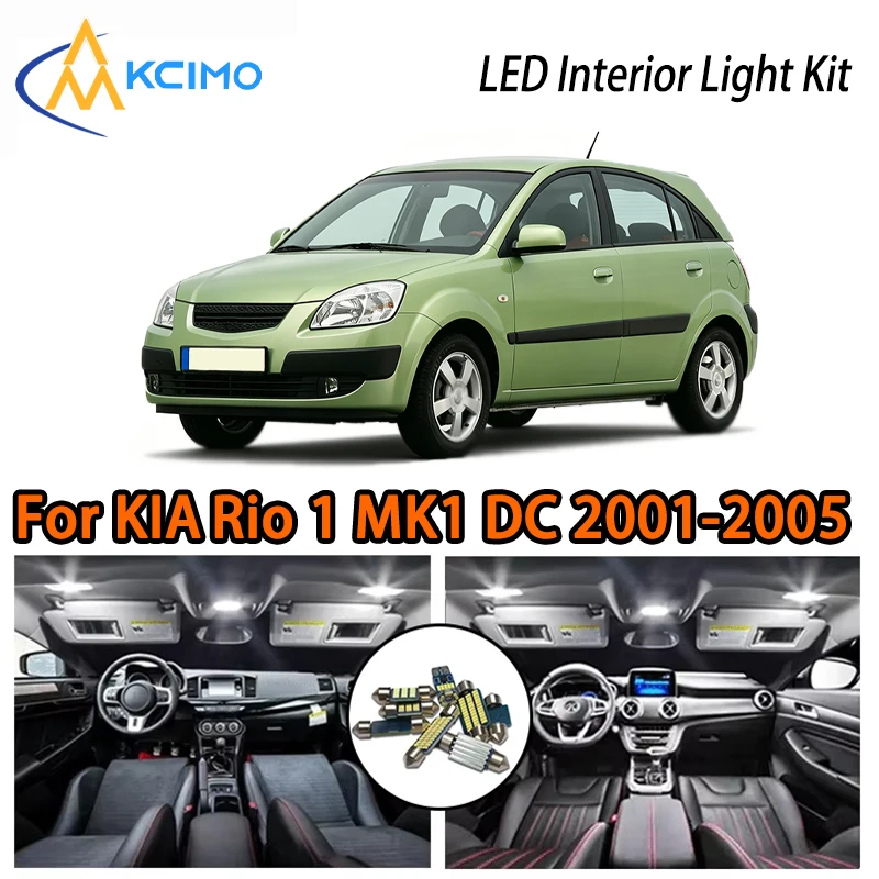 

Premium Car LED Light For KIA Rio 1 MK1 DC 2001-2005, Super Bright Easy Installation Interior Kit, Creates Cozy Atmosphere