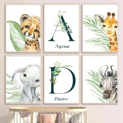 Cute Animal Poster Decoration Bedroom Baby Room Wall Canvas Painting Child Room Personalised Gifts for Kids Picture Home Decor