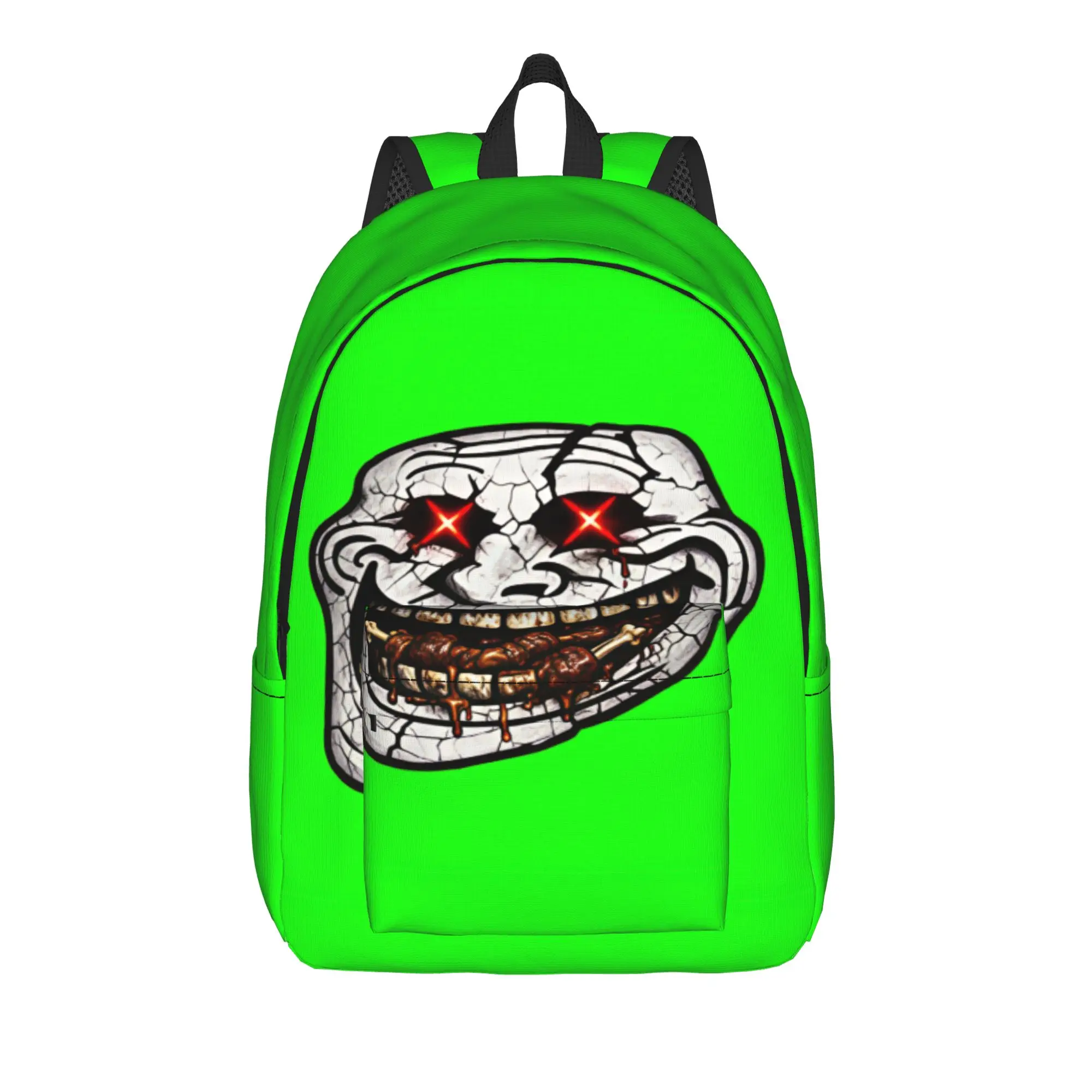 Trollface Funny Backpack  University Backpacks Student Design Big High School Bags Cute Rucksack