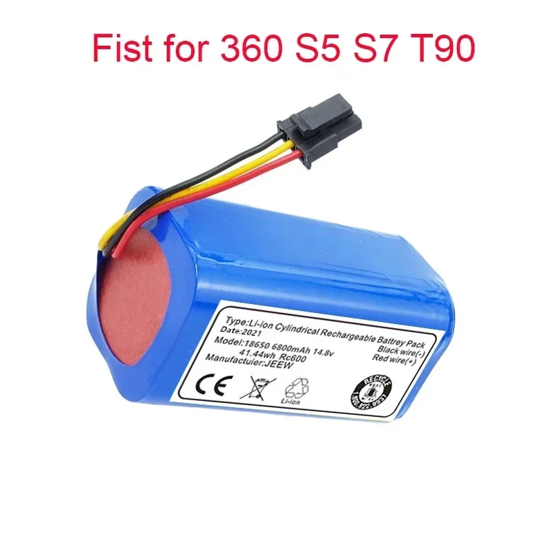 

14.8v 6800mah Robot Vacuum Cleaner Battery Pack for 360 S5 S7 T90 Robotic Vacuum Cleaner Replacement Batteries