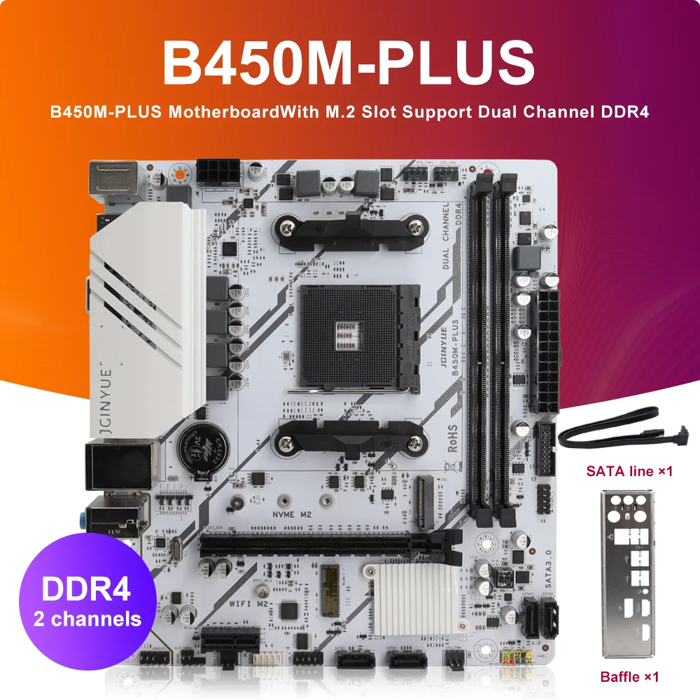 1PC B35/B45 Series PC Motherboard AMD ITX/M-ATX Size M.2 NVME DDR4 Dual Channels 4*Sata 3.0 USB Motherboard For Home Gaming - view 2