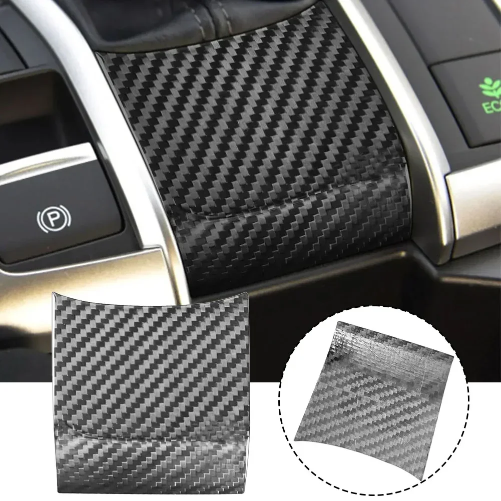 Newest Dry Carbon Fiber Console Manual Gear Shift Base Cover For Honda For Civic 10th Direct Replacement Car Accessories