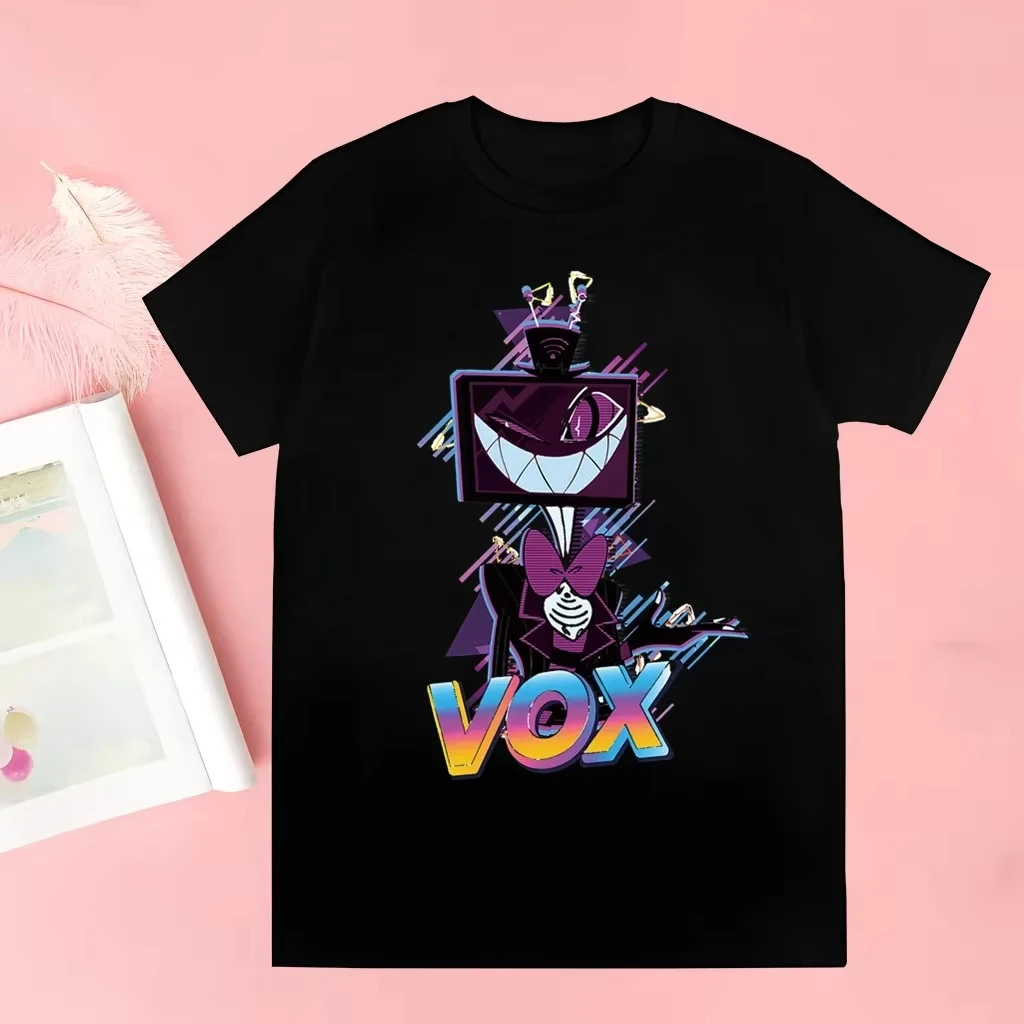 

Sleeve T Shirt Cool Cartoon Casual T-shirt Streetwear Tops Hazbin Hotels Alastor Harajuku Tshirt Aesthetic Clothes Oversize Tees