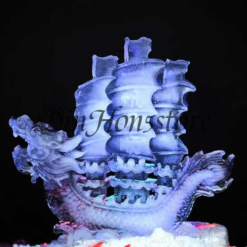 Large three-dimensional decorative silicone seafood posture ice sculpture abrasive tool