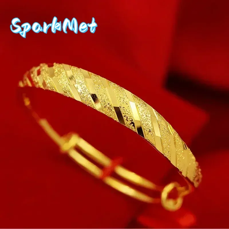 

Christmas Real Gold 24K Bracelet, 999 Gold To Become A Rich Woman in Seconds Wedding Gift AU999 Gift Jewelry for Friends