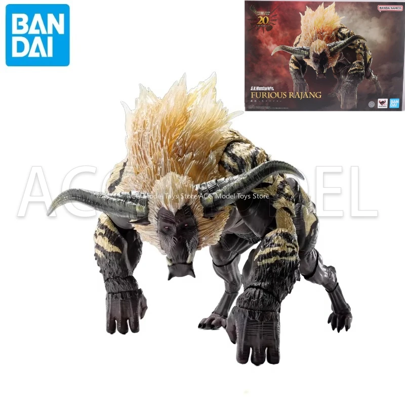 

In Stock Original Bandai S.H.MonsterArts SHM Monster Hunter Enraged Rajang Action Figure Toys Collection Model Gift