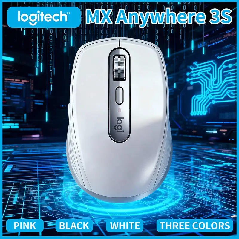 

Компактная мышь Logitech MX Anywhere 3S, эргономичный дизайн, перезаряжаемая, с быстрым прокруткой для портативных ПК Mac