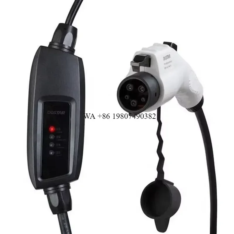 wmwmnu for Duosida 16A EV Charger 1 J1772 Portable Vehicle Charging Cable with NEMA 6-20P Power Plug for Home