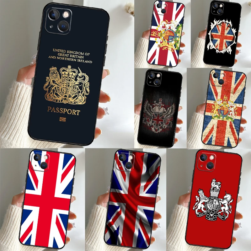 England British UK Union Jack Flag Phone Case For iPhone 12 11 13 14 15 16 Pro Max Mini X XS XR Plus Shockproof Cover