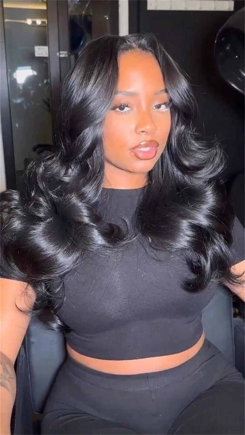 

Black Glueless Soft Body Wave 30inch 5x5 Silk Base Jewish Human Hair Wigs With Baby Hair HD Lace European Hair Preplucked Wig