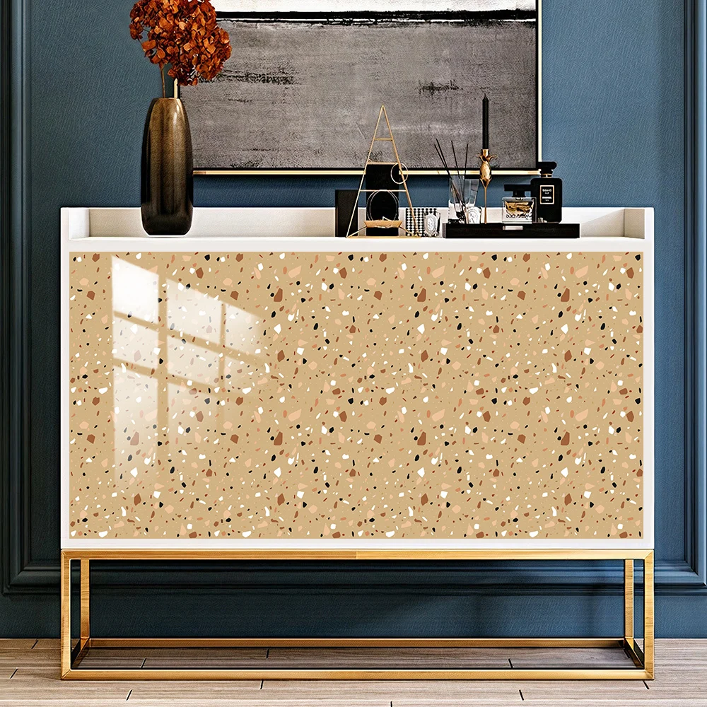 Terrazzo Style Tiles Sticker 10/15/20/30cm Waterproof Oil-proof Ceramics Art Wallpaper for Kitchen Bathroom Wardrobe Home Decor