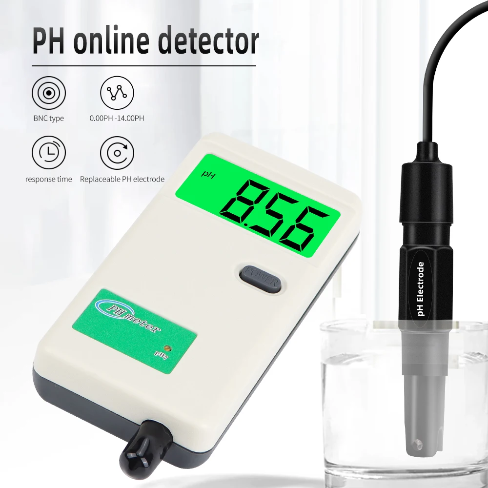 Digital Dispaly PH Meter Water Quality Tester for Drinking Water Aquariums Pools 0-14 PH Electrode Pen Professional Analyzer