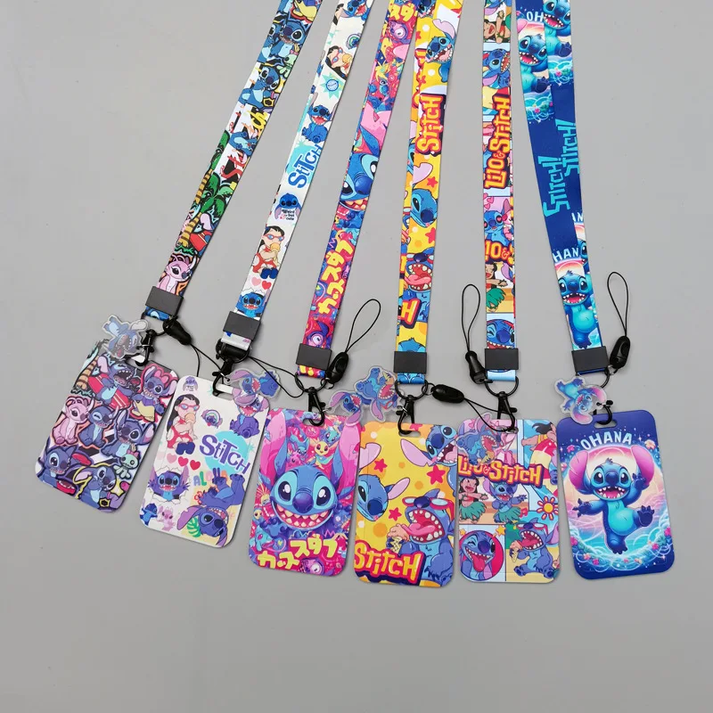 

Cartoon Monster Cute Alien Card Holder Lanyard Keychain Camera Neck Strap Credit Card Case ID Badge Holders DIY Hanging Rope