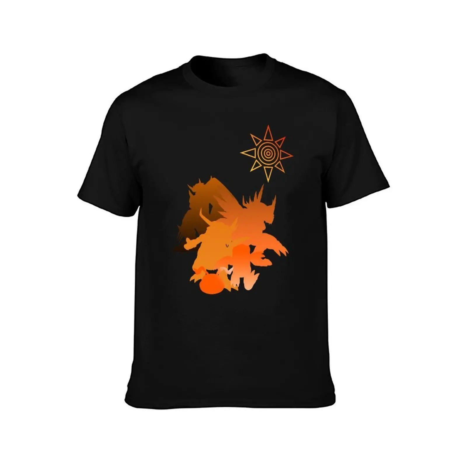 digimon adventure Crest of courage design T-Shirt Minimalist Casual Short Sleeve Top T-Shirt