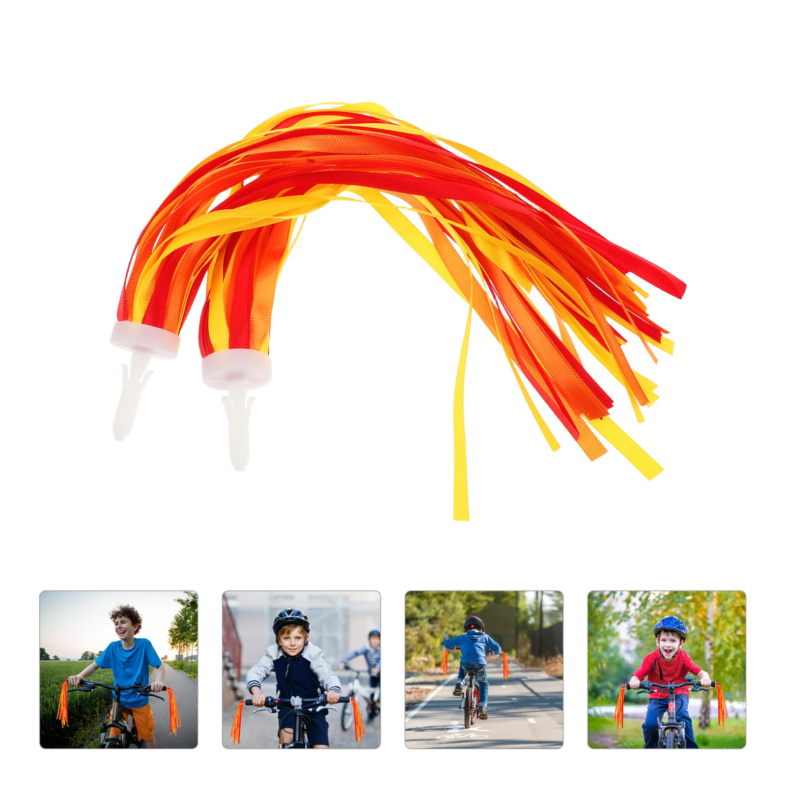 

1 Pair Bike Handlebar Streamers Colorful Tassels For Bicycle Scooter Grip Accessories Windmill Design