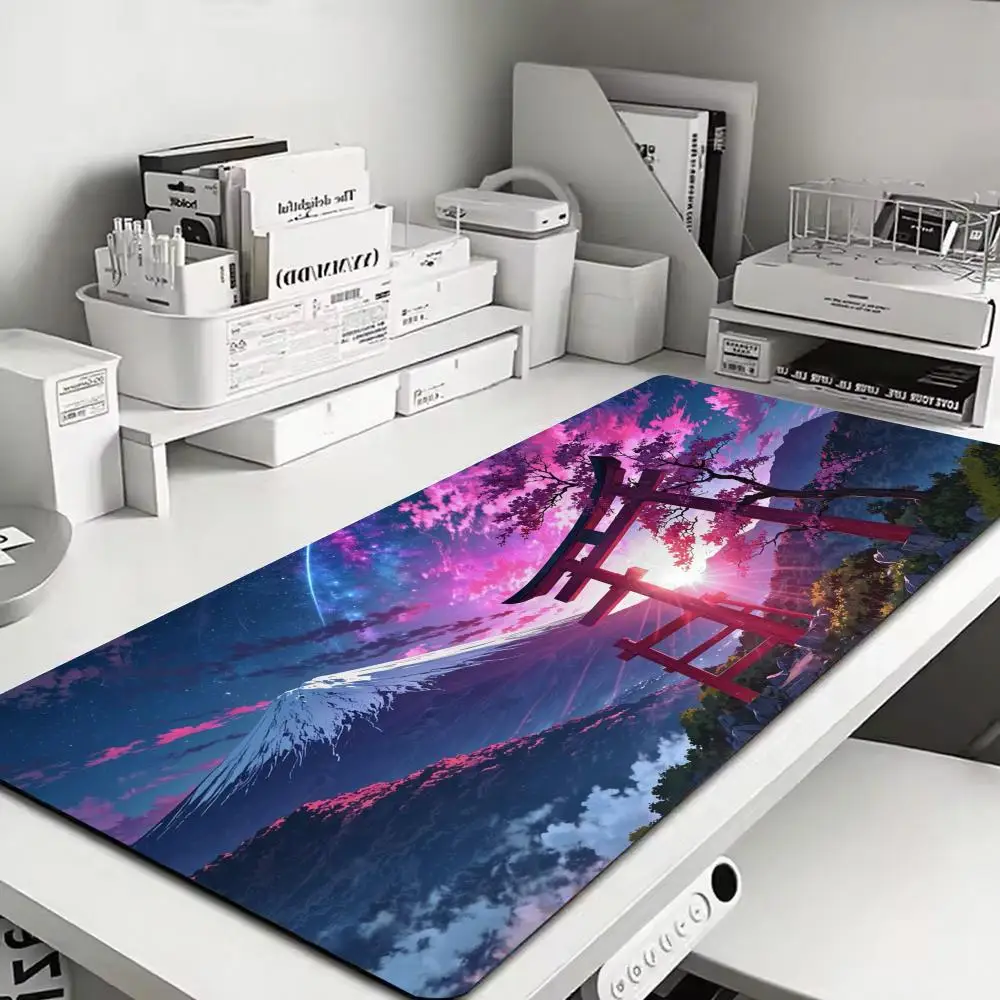 Torii Gate & Fuji Mouse Pad Multi-Size non-slip Gaming mouse pad Gamer E-Sports Mouse Mat Game Mechanical Keyboard XXL Desk Mat