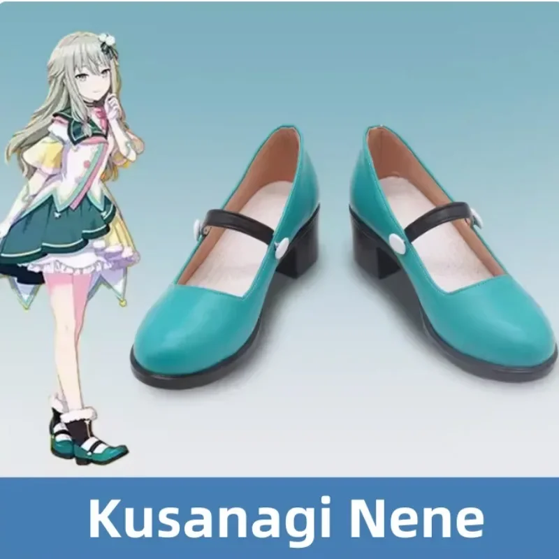 

Project Sekai Colorful Stage Kusanagi Nene Cosplay Halloween Roleplay Shoes Green Women Girls Anime Comic Exhibition Anniversary