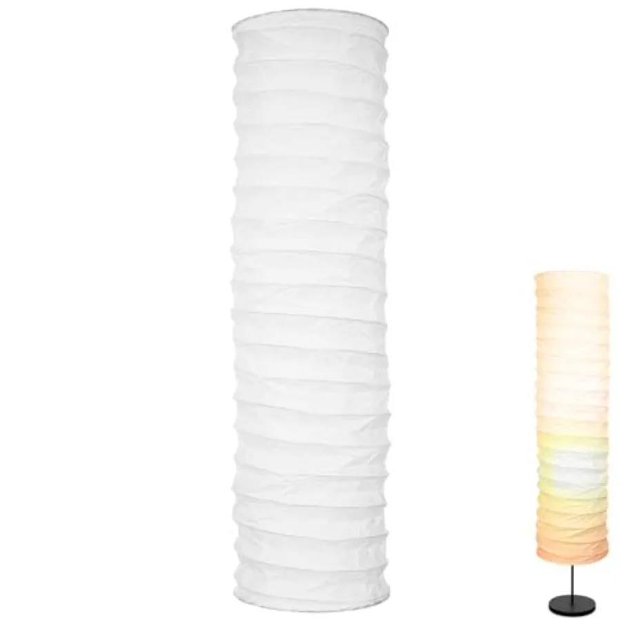Paper Floor Lamp Shade Foldable Paper Floor Lamp Cover Light Bulb Cage Guard for Home Bedroom Living Room