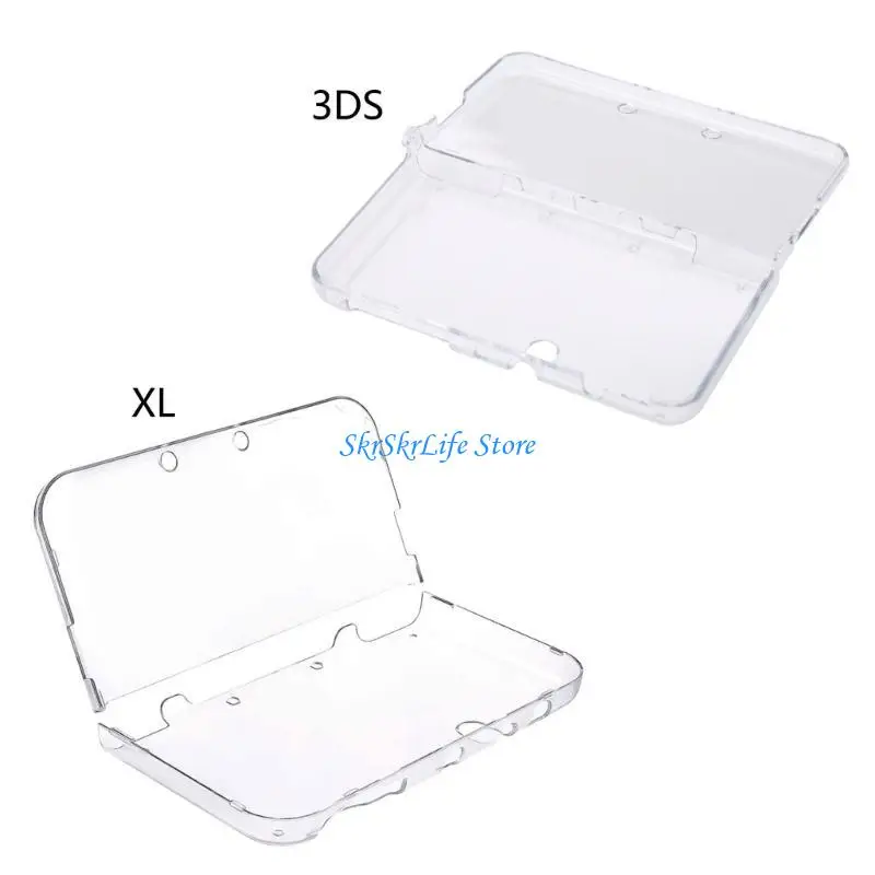E65E Gamepad Cover Clear Plastic Case Housing Full Coverage Case for New 3DS XL LL / New 3DS