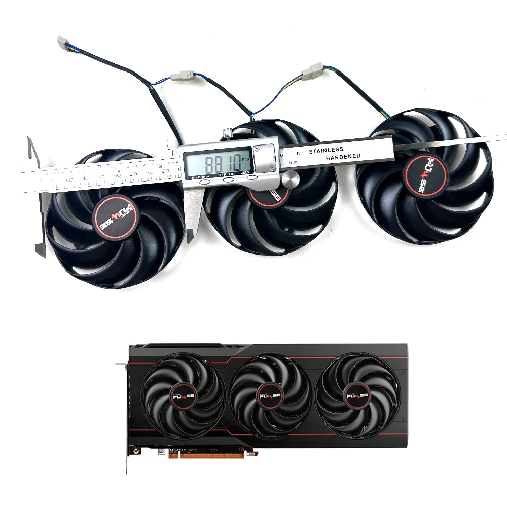 NEW Cooling Fan 88mm FDC10H12D9-C RX6800 6800XT Replacement Graphics Card GPU Fan For Sapphire RX 6800 XT PULSE Graphics Card