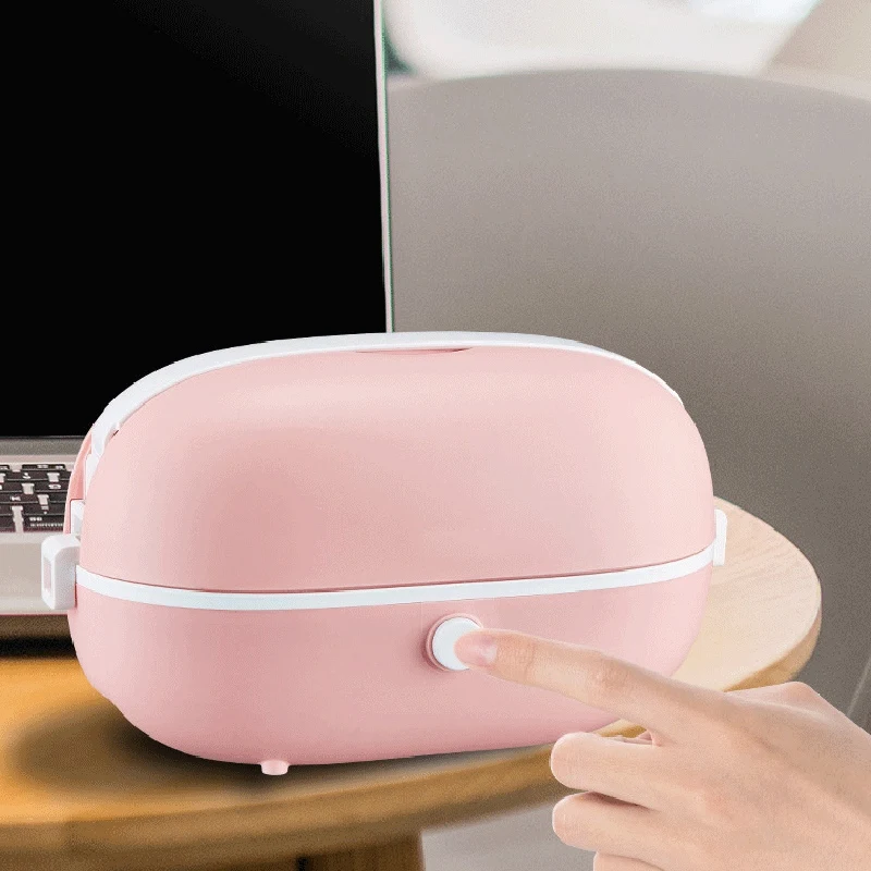

ABVC Electric Lunch Box,Mini Rice Cooker,Portable Cooking Steaming Lunch Box For Home Office School Cook Raw Food,US Plug