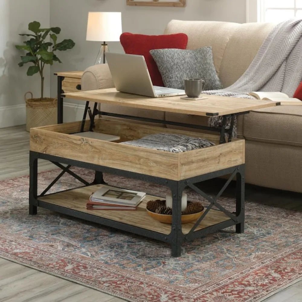 

Steel River 41 in. Milled Mesquite Rectangle Composite Wood Coffee Table with Lift Top