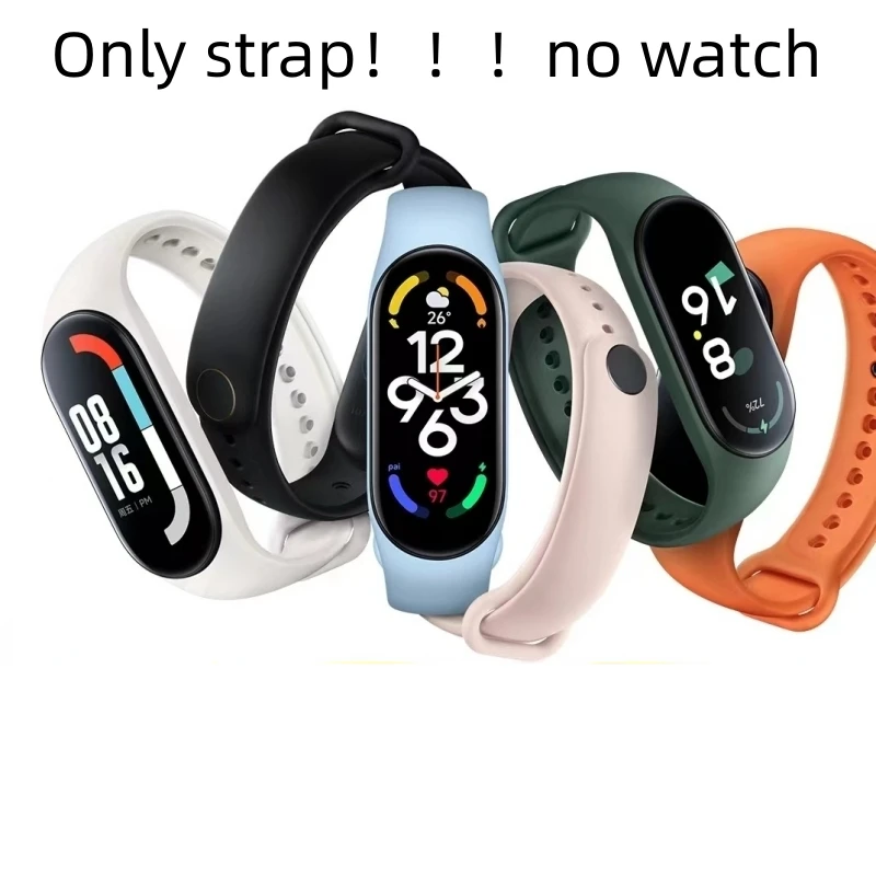 Strap for Mi Band 7 6 5 4 3 Bracelet Xiaomi Mi Band 5 4 Strap Silicone Sport Watchband for Wristband 7 6 3 Replacement Wristband