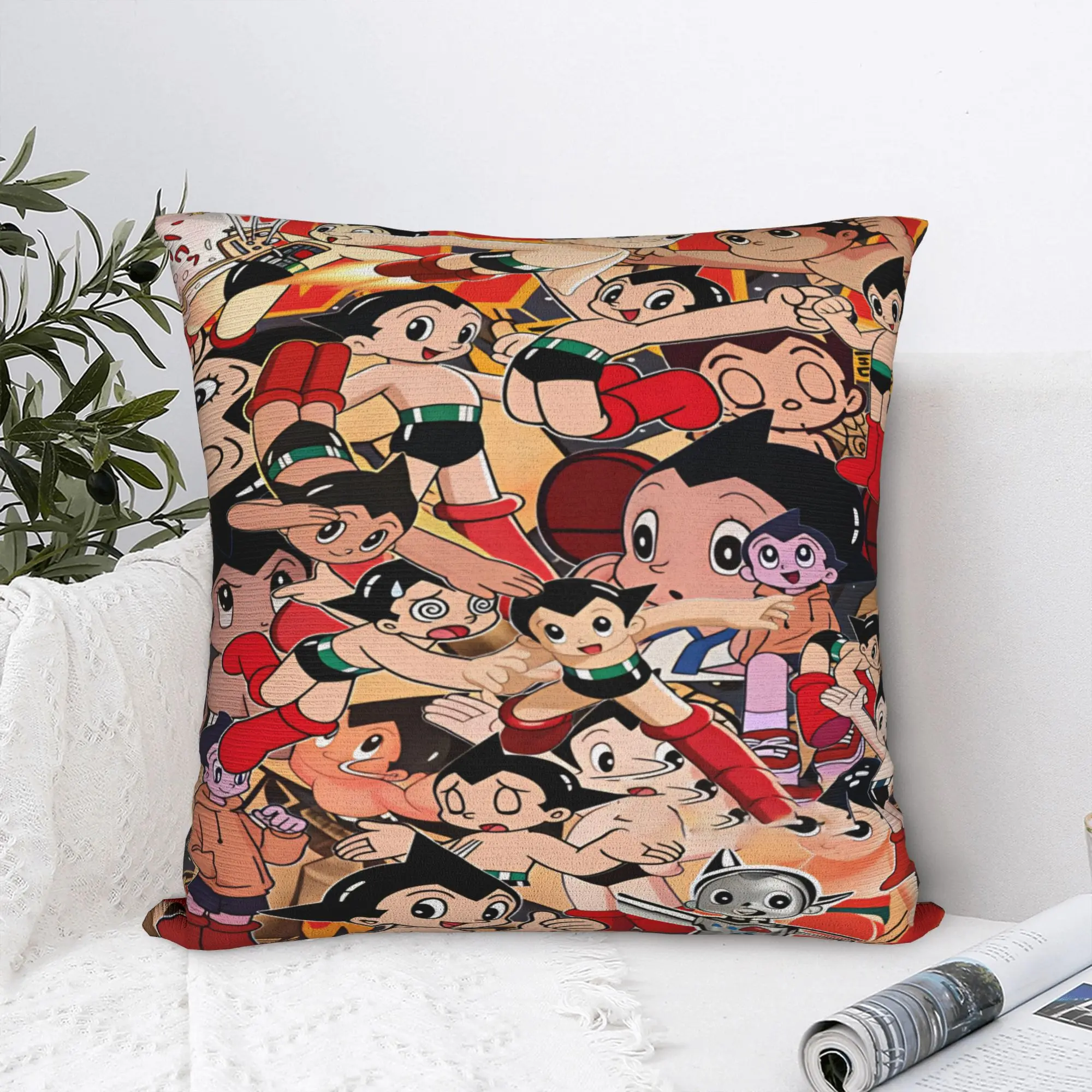 Astro Cartoon Boy Pillow Case  Square Pillow Cover For Chair Sofa Home Decor Fashion Pillowcases