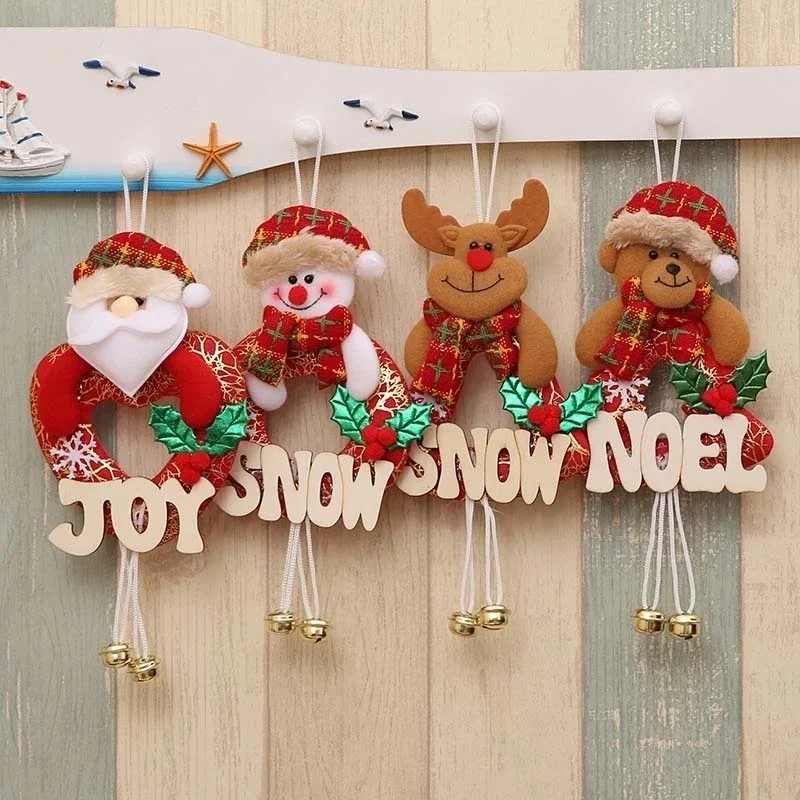 Christmas tree plush decorations Santa/Snowman/elk/bear decorations Christmas tree pendants holiday party decorations(24cm*12cm)