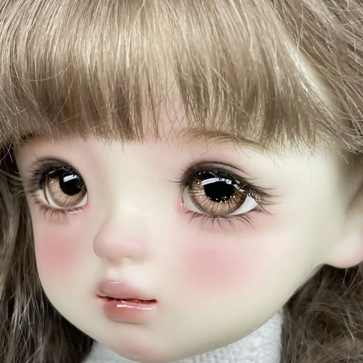 12/14/16/18mm Doll's Eyes for 1/6 1/4 1/3 Bjd Doll Girl Toys Dress Up Handmade Plaster Eyeball Brown Play House Doll Accessories