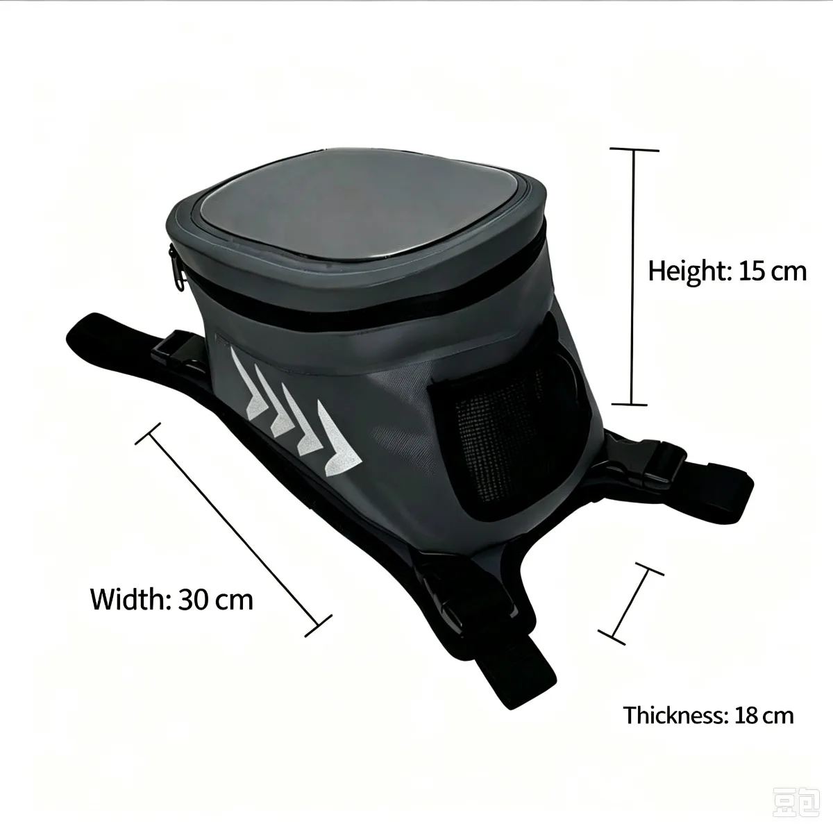 New Waterproof Motorcycle Tank Bag Touch‑Screen Navigation Off‑Road Moto Tour Storage Single Shoulder Bag With Mesh Side Pocket
