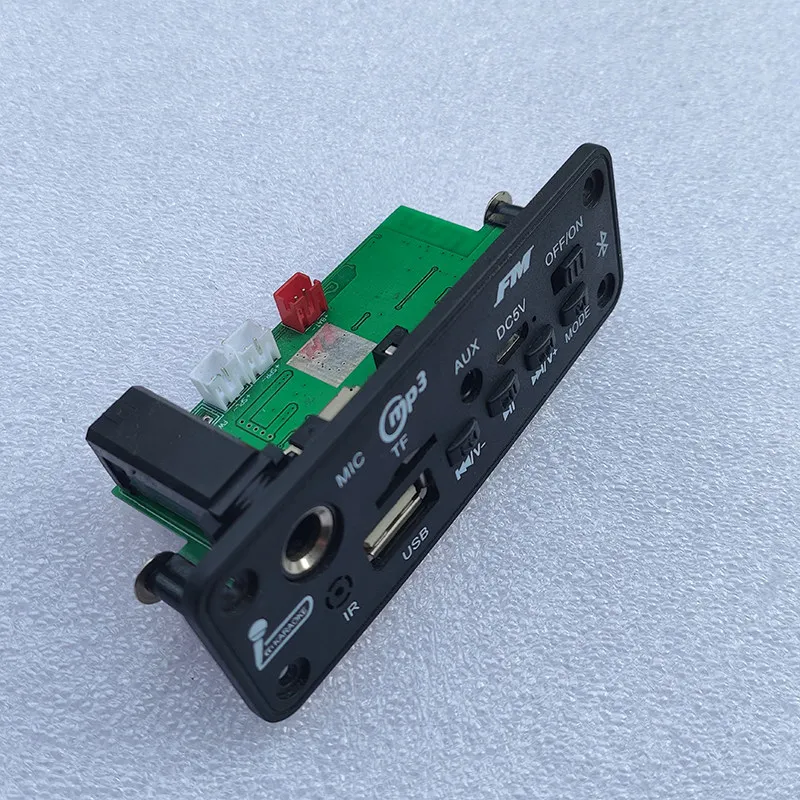 3.7V Lithium Battery with 10W+10W Amplifier MP3 Bluetooth 5.0 Audio Decoding Amplifier Board 5V Lossless USB Flash Drive TF Card