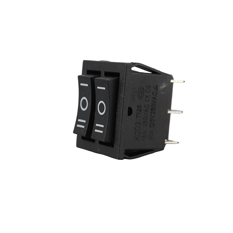 1PCS KCD8 6PIN 16A 250V 20A 125V Double Light Switch Rocker Switch Waterproof ON-OFF KCD6 Boat Power Switch