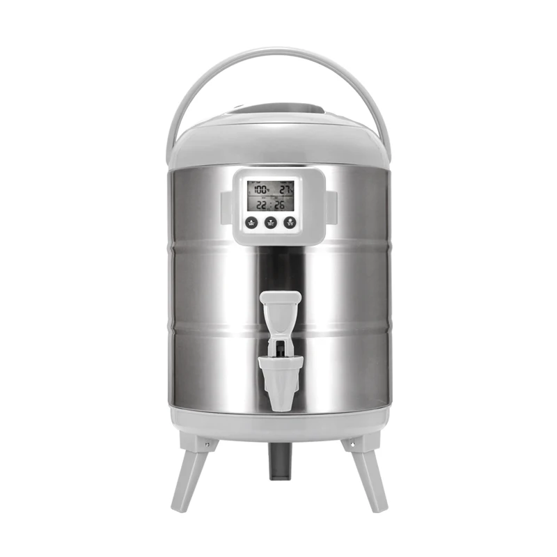 

Stainless steel insulation bucket commercial stall milk tea bucket large capacity soy milk three-layer cold insulation bucket